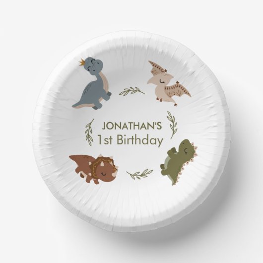 Dino-mijtviering Papieren Kommen (Voorkant)