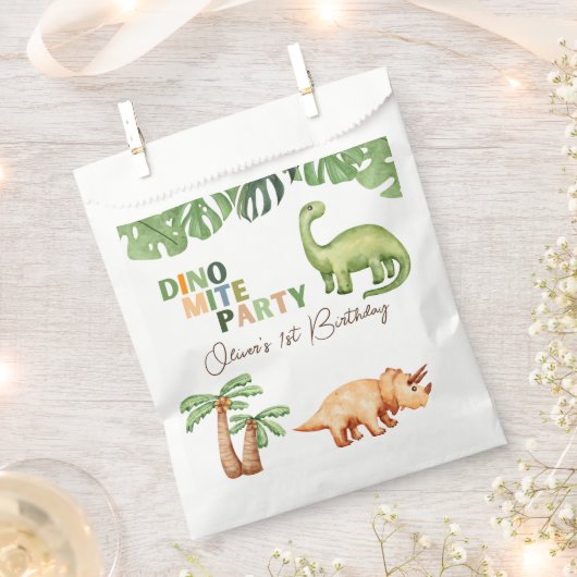 Dino-mite 1e verjaardag bedankzakje (Geknipt)