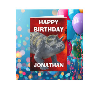 Dino-Mite 1e verjaardag Kaart