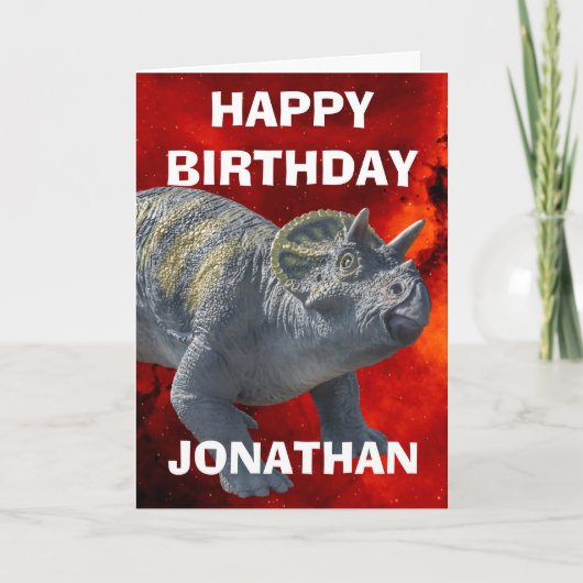 Dino-Mite 1e verjaardag Kaart (Voorkant)