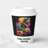 Dino-Mite 1e verjaardag Papieren Bekers (Voorkant)