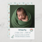 Dino Mite Baby Shower Announcement (Voorkant / Achterkant)