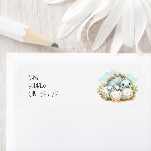 Dino Mite Baby Shower Return Address Label (Insitu)