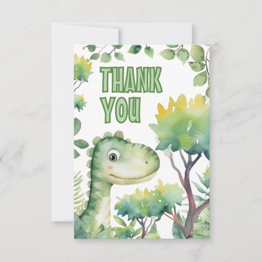 Dino-mite Bedankt voor Dino Baby's 1e Verjaardag (Voorkant)