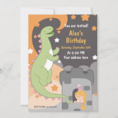 Dino-mite Birthday Bash! Handgetekende dinosaurusu Kaart (Voorkant)