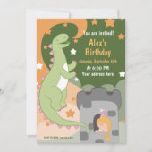 Dino-mite Birthday Bash! Handgetekende dinosaurusu Kaart (Voorkant)