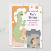 Dino-mite Birthday Bash! met de hand getekende din Kaart (Voorkant)