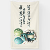 Dino-Mite Birthday Bash Spandoek (Verticaal)