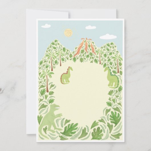 Dino-mite Birthday Party Kaart (Achterkant)