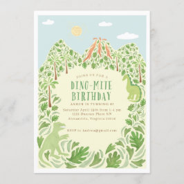 Dino-mite Birthday Party Kaart