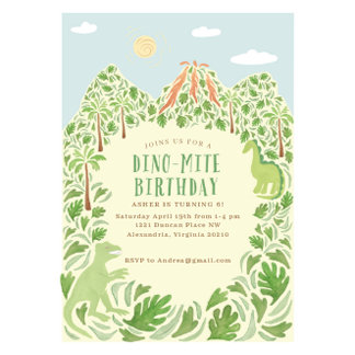 Dino-mite Birthday Party Kaart
