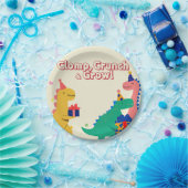 Dino-Mite Birthday Uitnodiging Papieren Bordje (Feest)