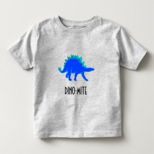 DINO-MITE! Blauwe dinosaurus (Stegosaurus), pas a Kinder Shirts