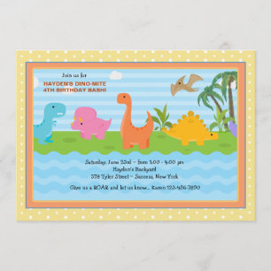 Dino-Mite Buddies Dinosaur Uitnodiging