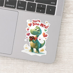 Dino-mite Child's Valentijnsdag Kaart Sticker