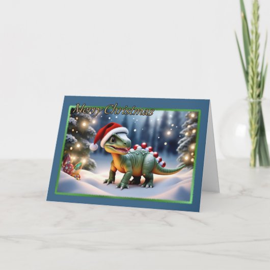 Dino-mite Christmas-Kaart Kaart (Voorkant)