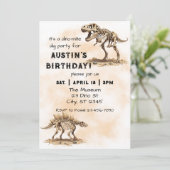 Dino-Mite Dig Birthday Party Kaart (Staand voorkant)