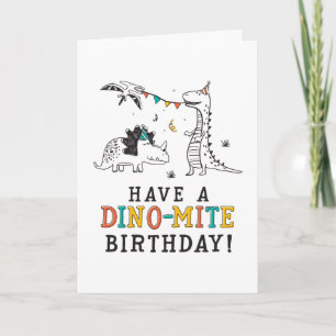 Dino-mite Dinosaur Birthday Kaart