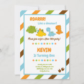 Dino-Mite Dinosaur Birthday Uitnodiging (Voorkant)