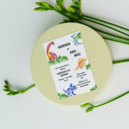 Dino-mite Dinosaur Birthday Uitnodiging
