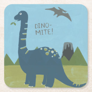 Dino-mite Dinosaur Kartonnen Onderzetters