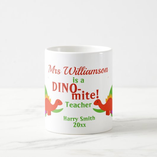 Dino-mite Dinosaur-lerarenwaardering Koffiemok (Center)