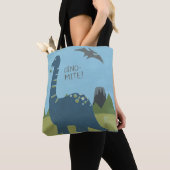 Dino-mite Dinosaur Tote Bag (Dichtbij)