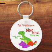 Dino-mite Dinosauriër Leraar Waardering Sleutelhanger (Voorkant)