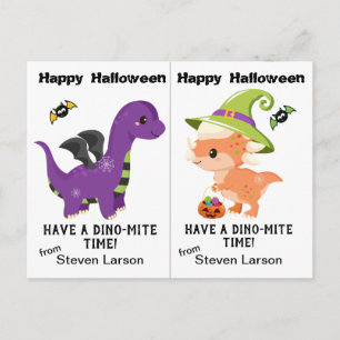 Dino-Mite Dinosaurs School Party Halloween Kaart