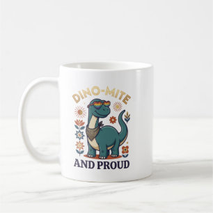 Dino-Mite en Trots Ontwerp met Grappige Dinosaur P Koffiemok