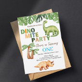 Dino-mite feest 1e verjaardag kaart