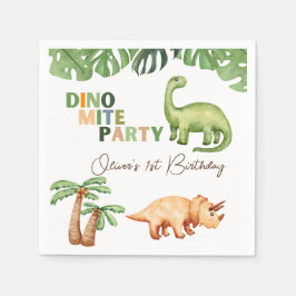 Dino-mite feest 1e verjaardag servet