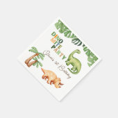 Dino-mite feest 1e verjaardag servet (Hoek)