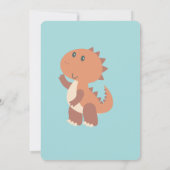 Dino-Mite Feest Uitnodiging | Persoonlijke Bi (Achterkant)