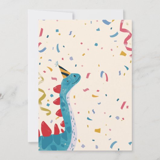 Dino-Mite Feestelijke Dinosaurus Verjaardagsfeest Kaart (Achterkant)