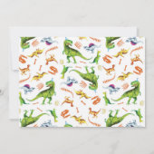 Dino-Mite foto Dinosaurus Verjaardag uitnodiging (Achterkant)