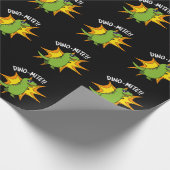 Dino-mite Funny TRex Dinosaur Pun Dark BG Cadeaupapier (Hoek)