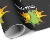 Dino-mite Funny TRex Dinosaur Pun Dark BG Cadeaupapier (Rol Hoek)