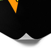 Dino-mite Funny TRex Dinosaur Pun Dark BG Poster (Hoek)