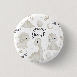 Dino-Mite Gast Dinosaur Verjaardagsfeestje Ronde Button 3,2 Cm