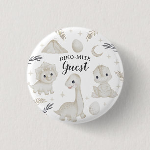 Dino-Mite Gast Dinosaur Verjaardagsfeestje Ronde Button 3,2 Cm