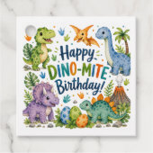 Dino-Mite Gefeliciteerd Bedankjes Labels (Voorkant)
