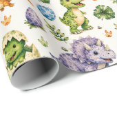 Dino-Mite Gefeliciteerd Cadeaupapier (Rol Hoek)