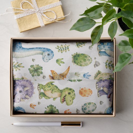 Dino-Mite Gefeliciteerd Tissuepapier (Geschenk)