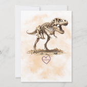 Dino-Mite Graaf Verjaardagsfeestje Kaart (Achterkant)