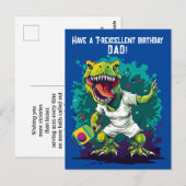 Dino-mite grappige pickleball briefkaart (Voorkant / Achterkant)