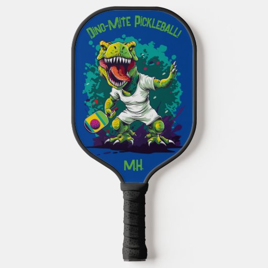 Dino-mite grappige pickleball paddle (Voorkant)