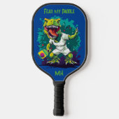Dino-mite grappige pickleball paddle (Achterkant)