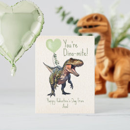 Dino-mite Groene Dinosaurus Valentijn Foto Briefkaart