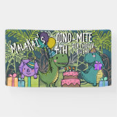 Dino-Mite Kind Verjaardagsfeest Dinosaur Banner (Horizontaal)